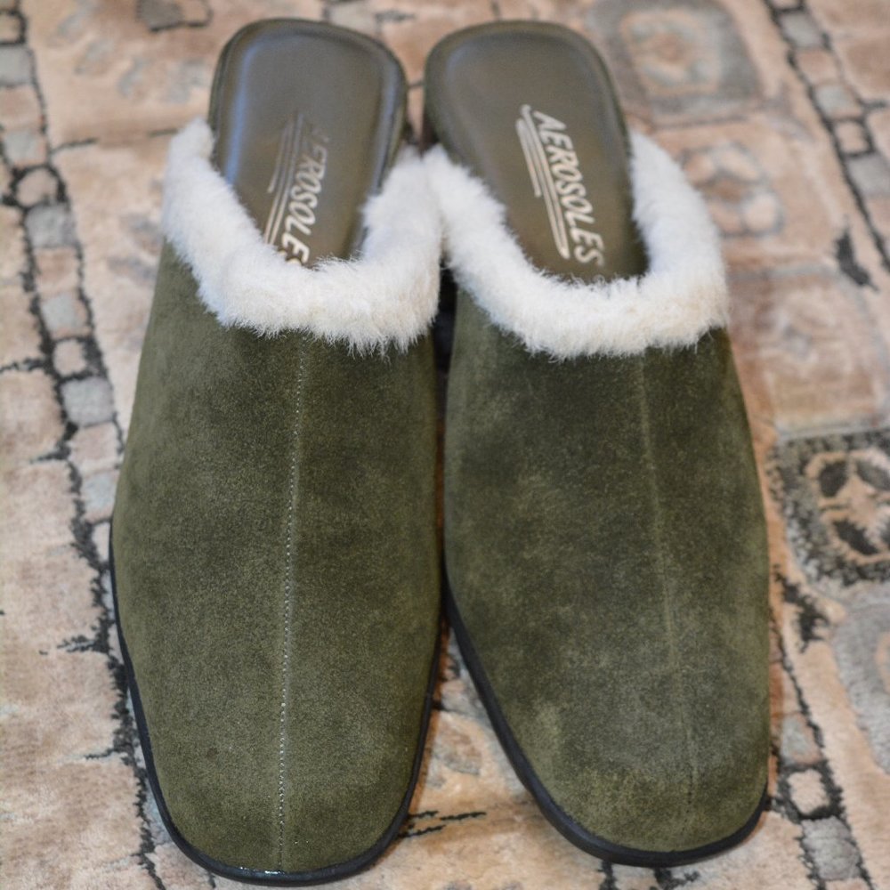 AEROSOLES  suede mules  size 6